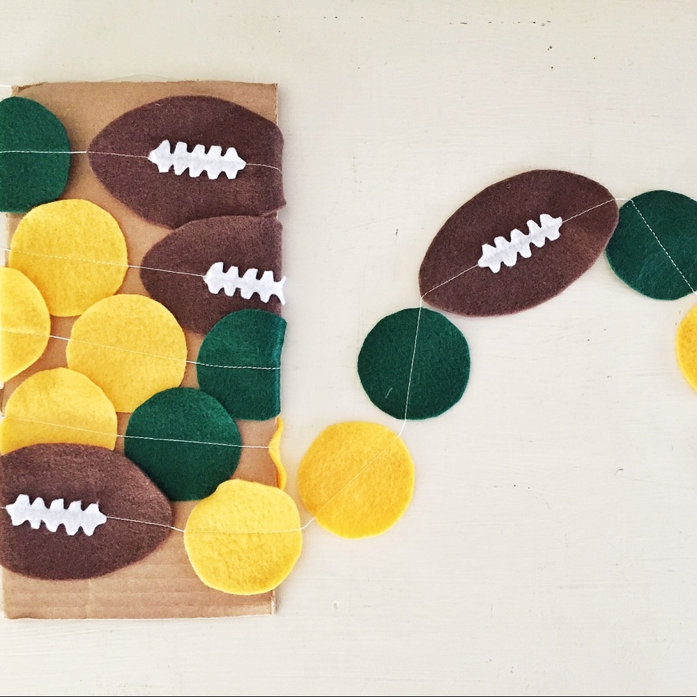 Green Bay Packer Football Garland